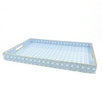 Blue Cane Rectangular Tray