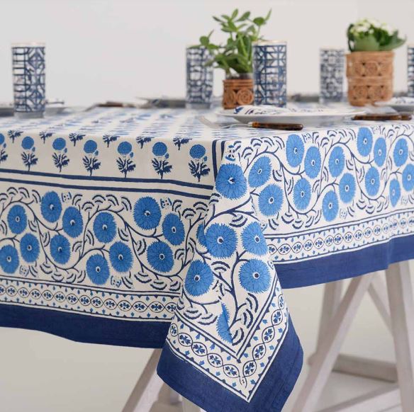 Gaya Cobalt Tablecloth