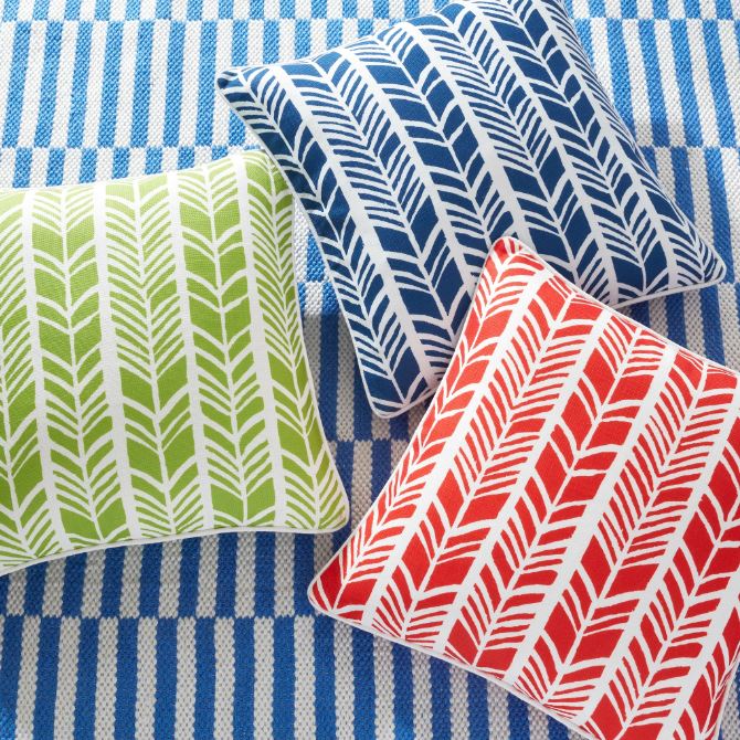 Sailing Stripe French Blue Handwoven Indoor/Outdoor Rug