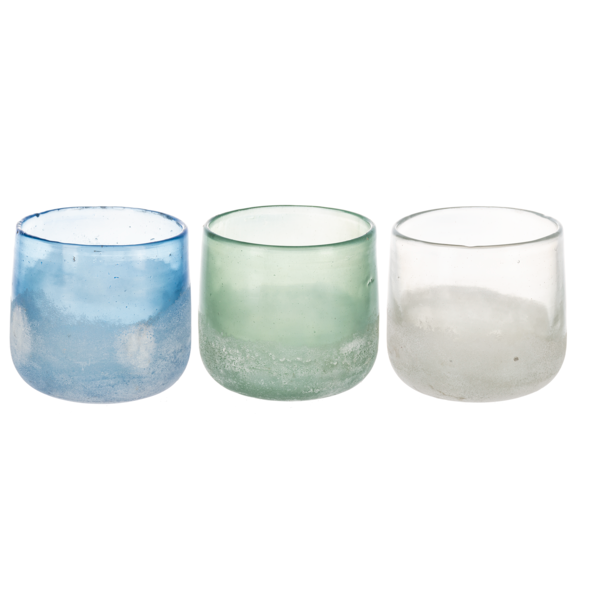 Frosted Tealight Holder Pair