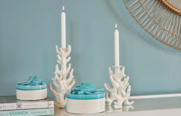 Ceramic Coral Candleholder SM