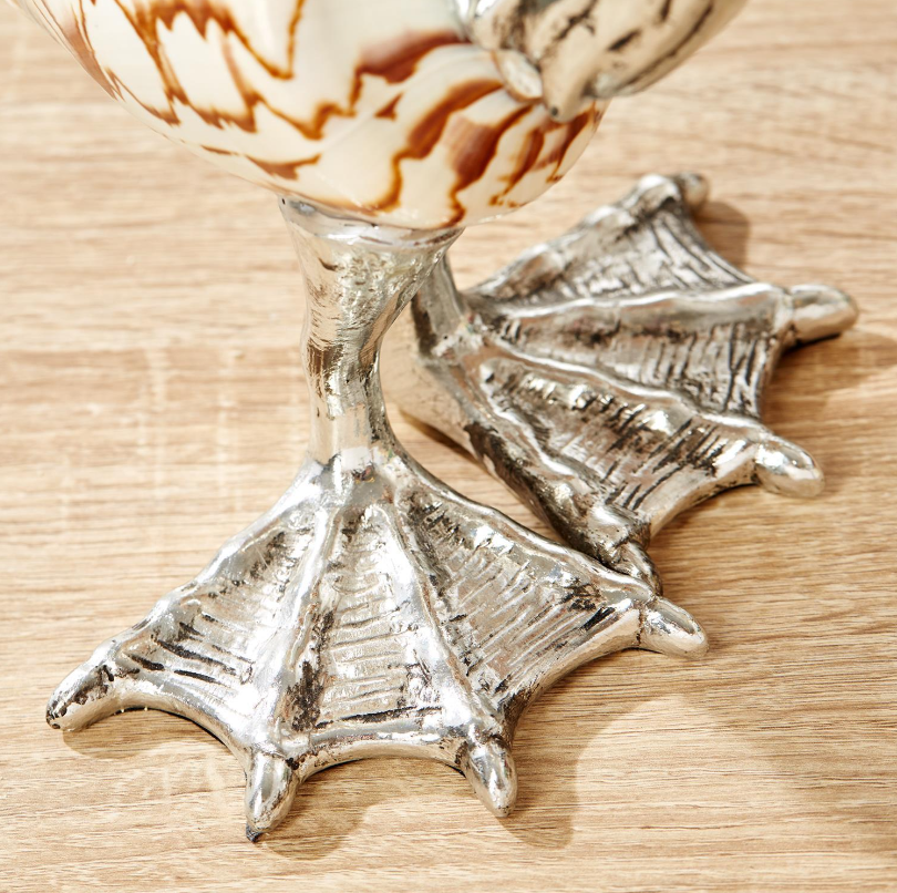 Pelican Sculptures Silver Plated Resin
