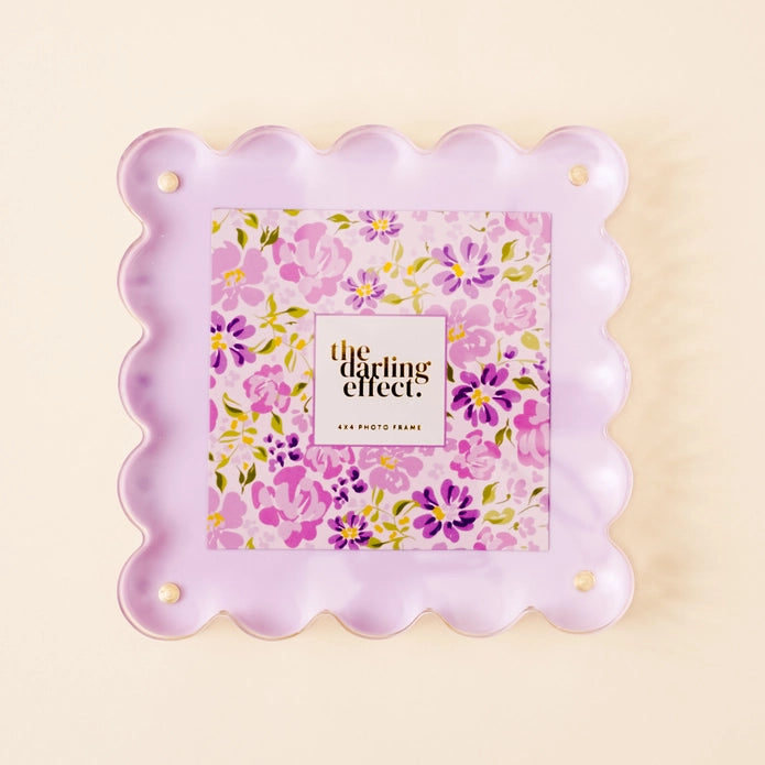 Square Scalloped Acrylic Frame